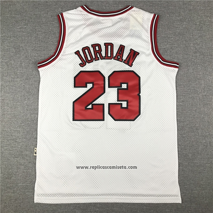 Camiseta Chicago Bulls Michael Jordan NO 23 Mitchell & Ness 1997-98 Blanco